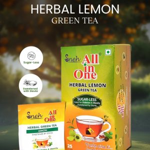 Herbal Lemon Green Tea (Sugar less sweetened with stevia)