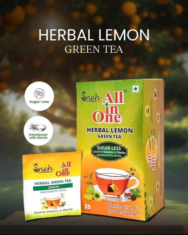 Herbal Lemon Green Tea (Sugar less sweetened with stevia)
