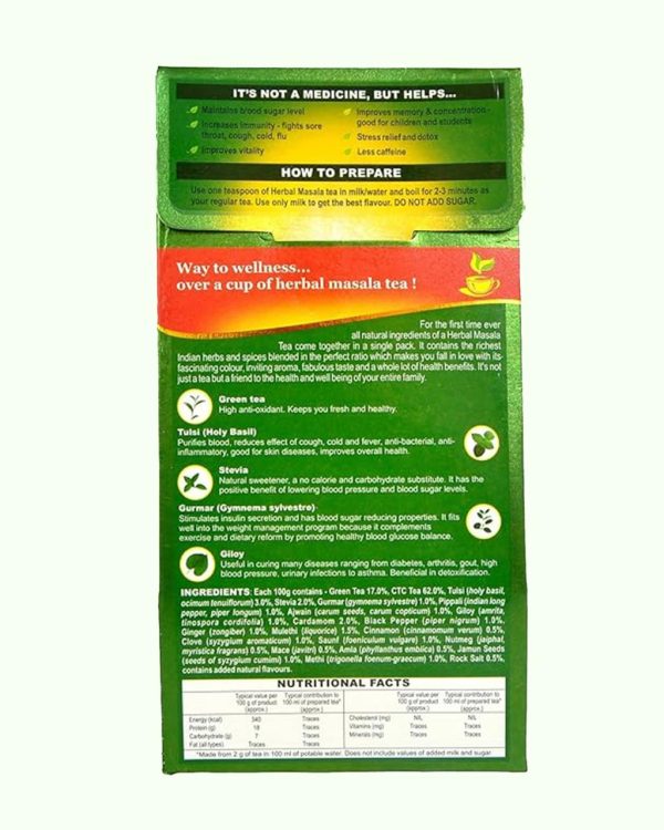 Herbal Masala Tea (Sugarless- sweetened with stevia) - Image 5