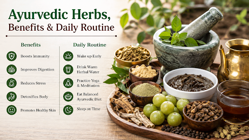 Ayurvedic Herbs in Herbal Lemon Tea