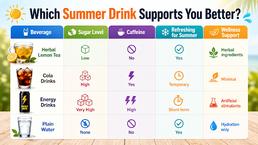 Quick Comparison for summer drink