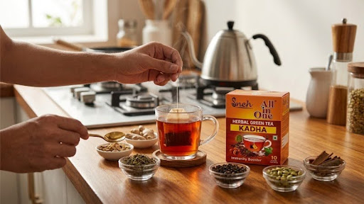 How to Prepare Herbal Green Tea Kadha