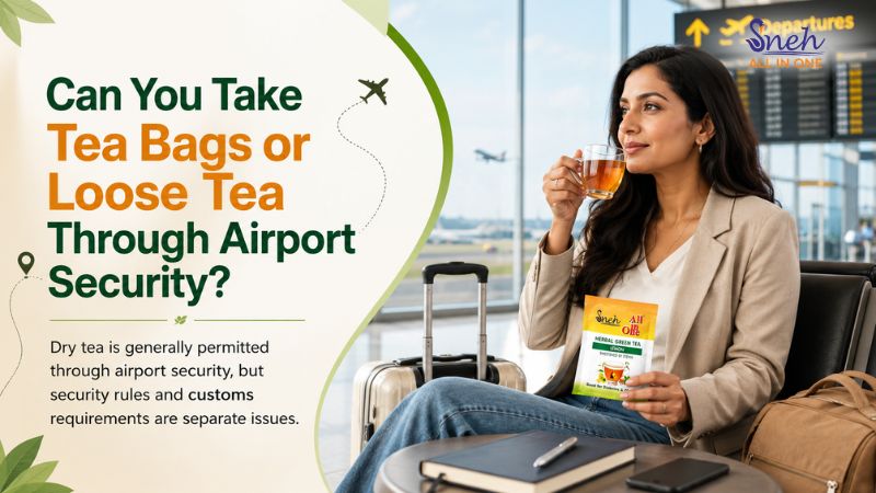 Can you take tea bags or loose tea through airport security with dry tea generally permitted